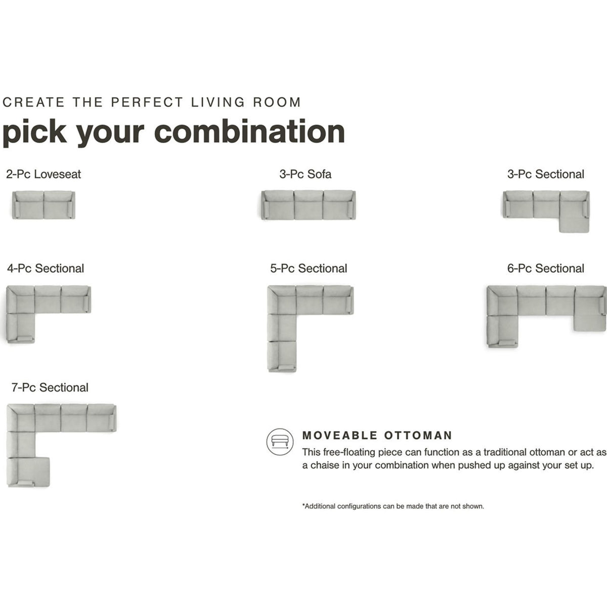 Lindyn 6 Piece Sectional - Fog | Schwartz-furniture