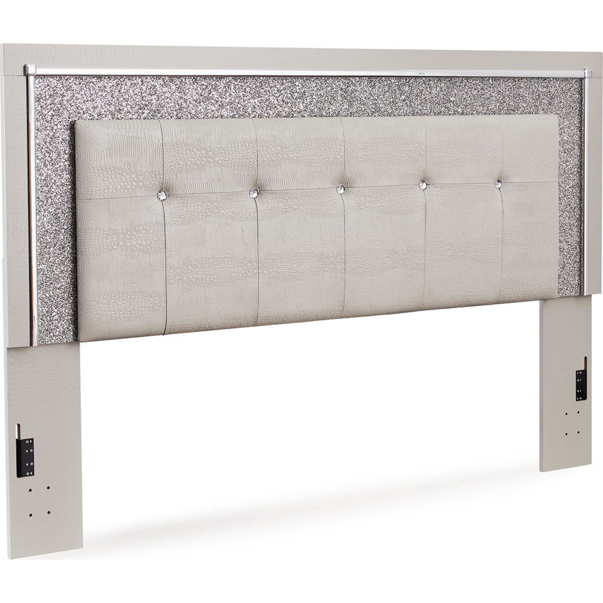 Zyniden King Upholstered Headboard - Silver | Schwartz-furniture